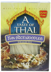 A Taste Of Thai Thin Rice Noodles - 16Oz Pack Of 6 | Made Of Jasmine Rice | Use In Stir-Fries Soups & Stews | Great Side Dish Or Vegan Meal | Gluten-Free | No Preservatives | No Trans Fats | No Msg