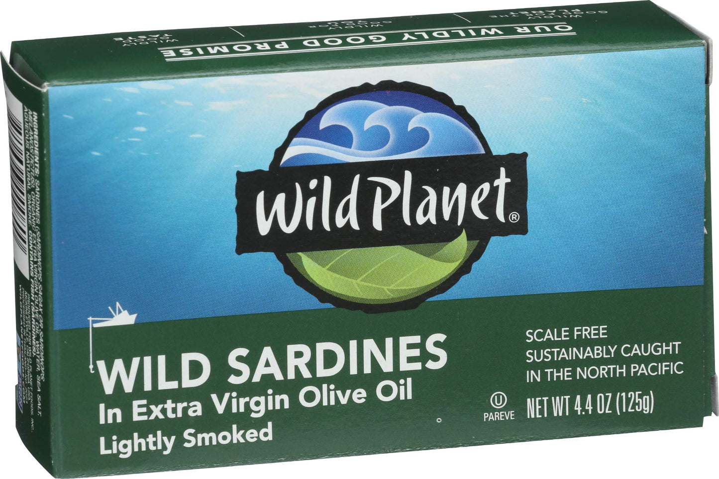 Wild Planet Wild Sardines In Extra Virflavor Blend Olive Oil Sea Salt Lightly Rich Flavor Tinned Fish Sustainably Wild-Caught Non-Gmo Kosher Gluten Free Keto And Paleo 4.4 Ounce Single Unit