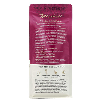 Teeccino Hazelnut Chicory Coffee Alternative - Ground Herbal Coffee - Caffeine Free, Acid Free - 11 Ounce (Pack of 3)