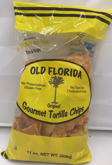 Old Florida Gourmet Tortilla Chips - Variety Pack Of Four (4) - Includes Original, Lime Sensation, Nice & Spicy, And Ranch Torti