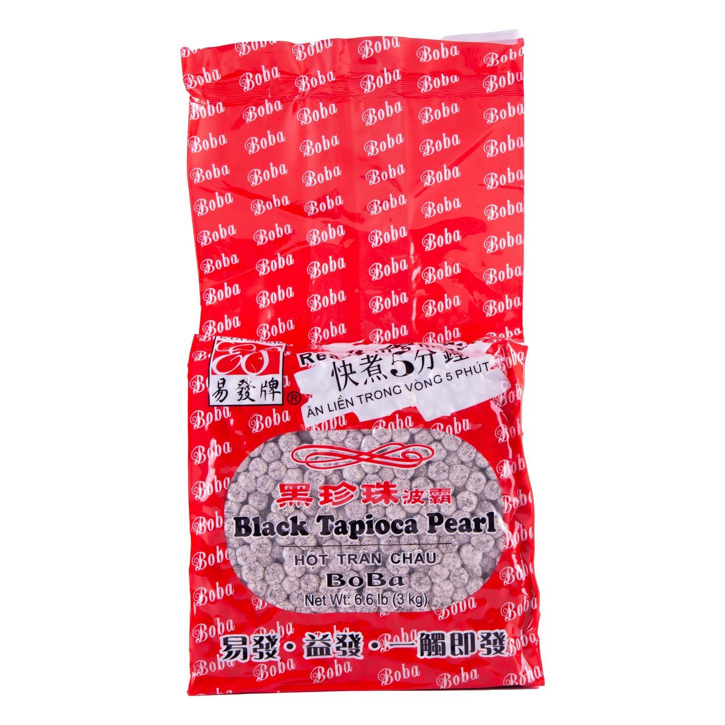 E-Fa Brand E8 Bubble Tea Black Tapioca Pearl 6.6 Lb (Pack Of 6)