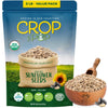 CROP BY POP - Organic Raw Hulled Sunflower Seed Kernels - Unsalted, Shelled (32oz - 2 LB) 100% Natural, Non-GMO, Vegan, Kosher -