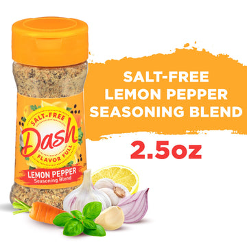 Dash Salt-Free Seasoning Blend, Lemon Pepper, 2.5 Ounce (Pack Of 8)