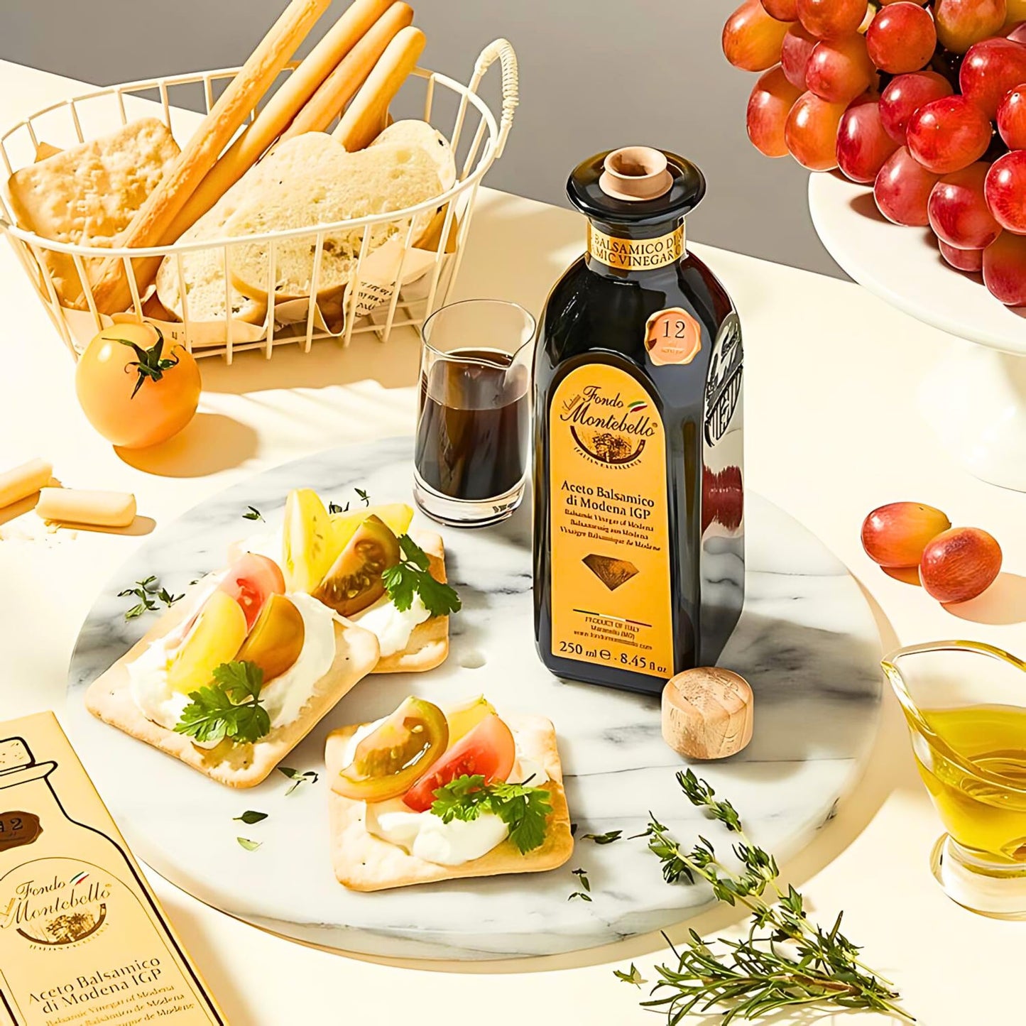 FONDO MONTEBELLO Balsamic Vinegar of Modena, IGP Certified, 8.45 fl. oz. (250ml)