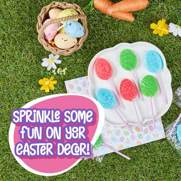 Tiger Pops Assorted Easter Candy, 4-Pack - Individually Wrapped Bulk Lollipops for Kids - Easter Basket and Egg Fillers - 3 Flav