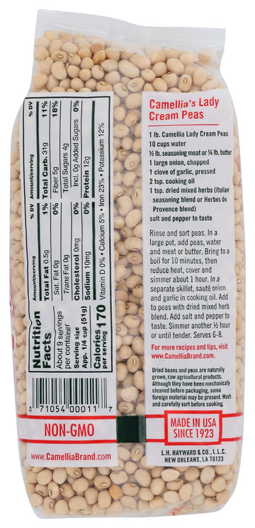 Camellia Brand Dry Lady Cream Peas, 1 Pound