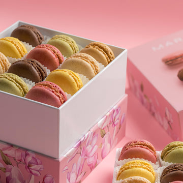 Markys French Almond Macarons Gift Box - 24 Assorted Gourmet Macarons - Variety Of Imported Flavors - Authentic French Cookies -