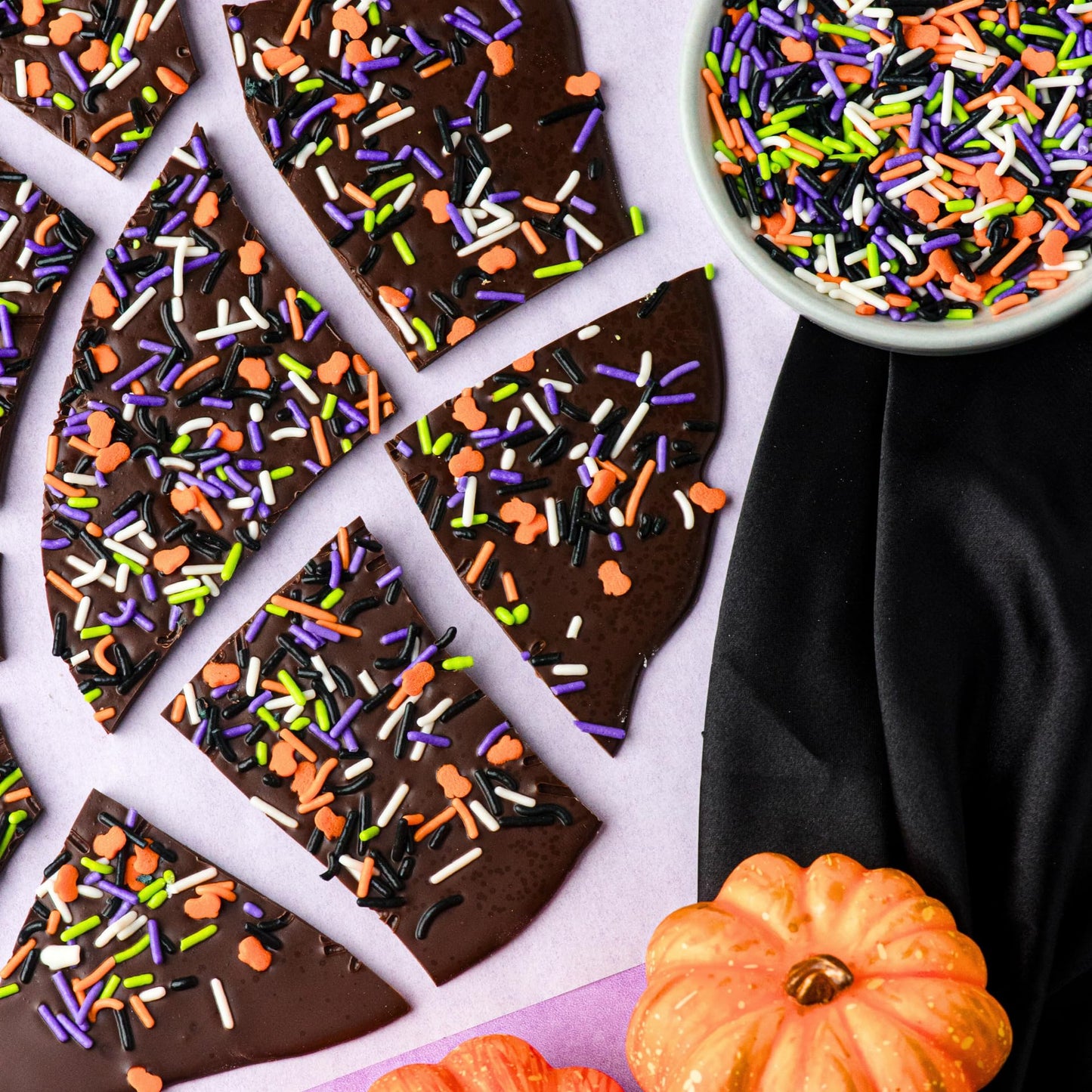 Sweets Indeed Bulk Halloween Sprinklefetti Mix - 1.2 lb Jar | Edible Sprinkles in Orange Purple Green White & Black | Bulk Sprinkle Mix for Cookies Cupcakes Cakes & Party Desserts