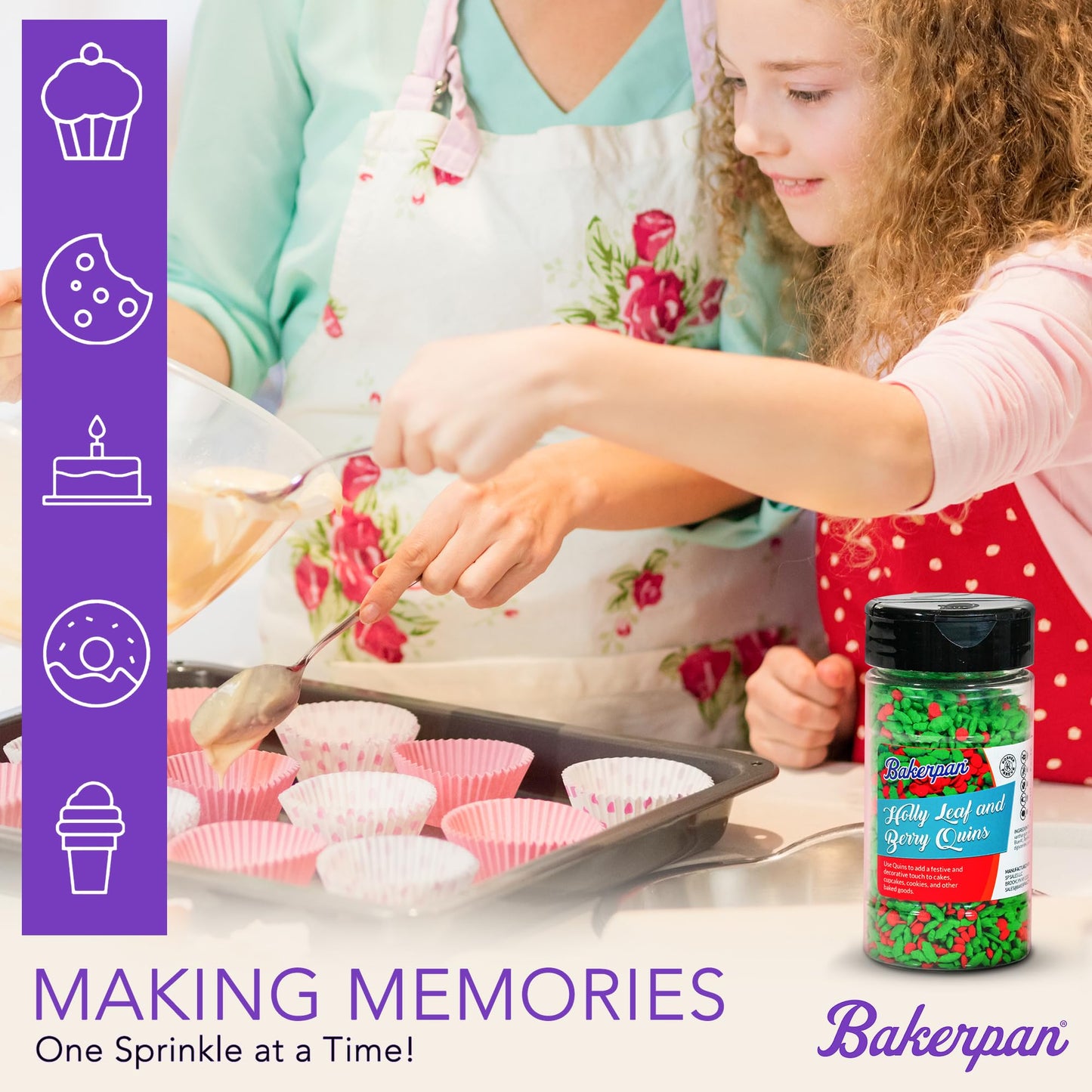 Bakerpan Sprinkles For Cake Decorating - Pastel Sprinkles Edible 4 Ounces - Spring Edible Confetti Sprinkles For Cupcakes, Ice Cream, Cookies, Cakes (Made In Usa)