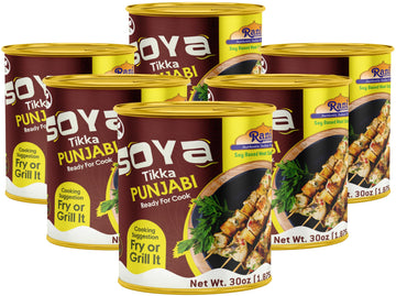 Rani Soya Tikka Punjabi 30oz (1.875lbs) 850g, Pack of 6, Ready for Cook ~ Easy Open Lid | All Natural | Vegan | No Colors | NON-