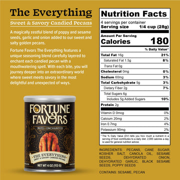 Fortune Favors Everything Candied Pecans, 4 Oz