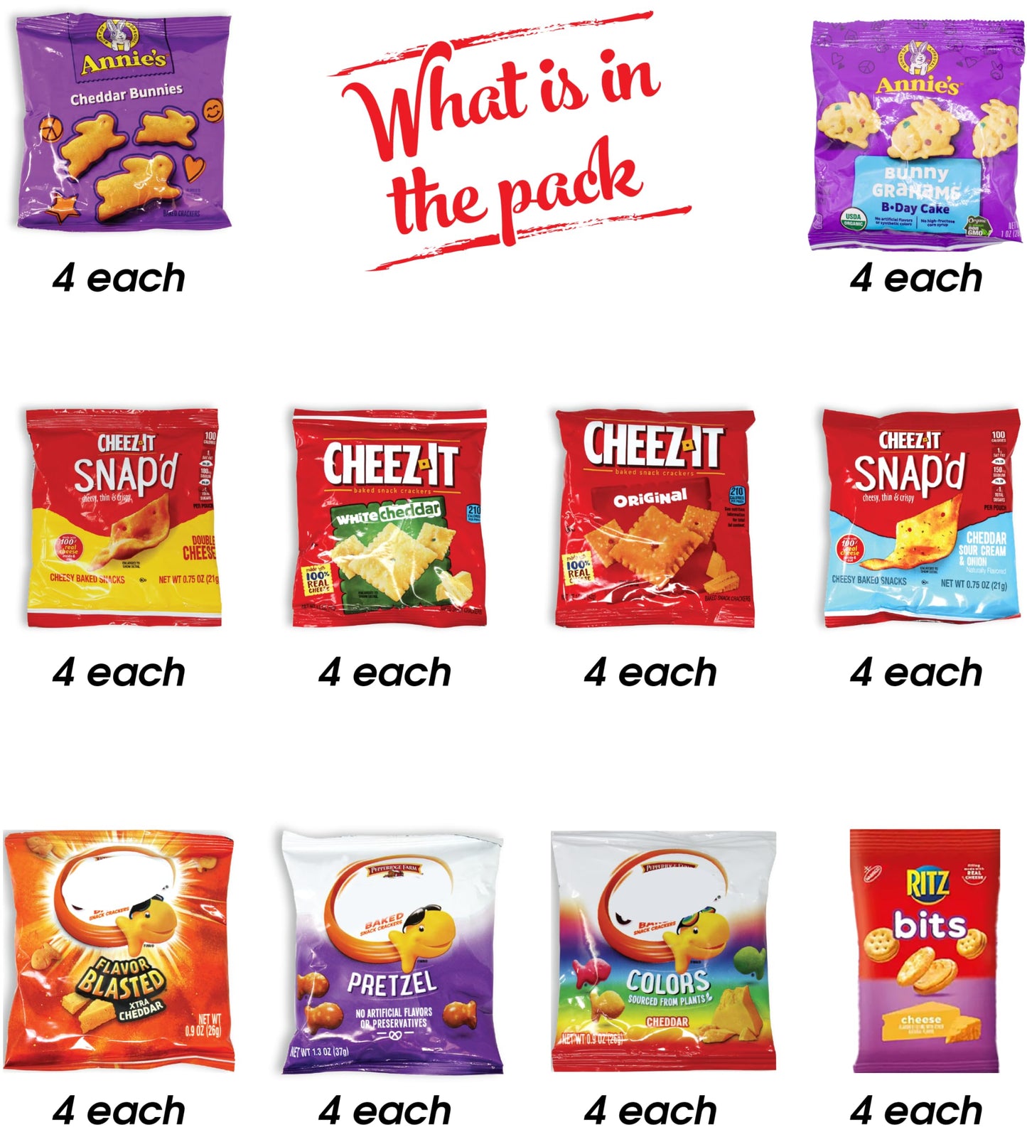 Niro Gift Basket Assortment | 40 Pack Individual Bags Cheese Ers Variety Pack | Snacks For Mature-Themeds And Children | The Perfect Care Package