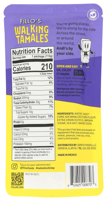 Fillos Tamales Wlk Swt Crn Elts 4 Oz
