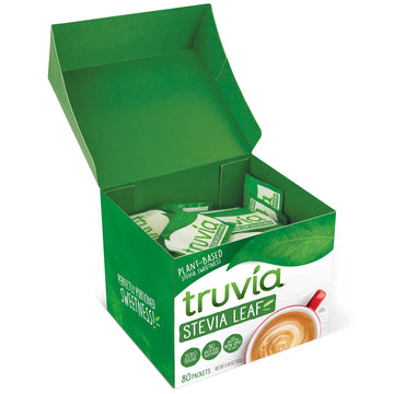 Truvia Natural Stevia Sweetener Packets, (Net Wt. 5.64 Oz) (Pack Of 12), 80 Count (Pack Of 12)