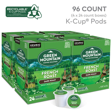 Green Mountain Coffee Roasters French Roast Keurig K-Cup Pods, Dark Roast Coffee, 96 Count