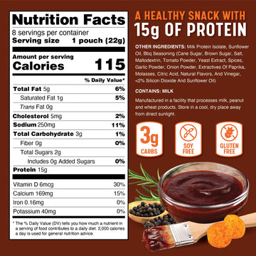 Snack House Carolina BBQ High Protein Puffs, 15g Protein, Low Carb, Gluten & Grain Free, 5.5 oz, 8 Pack