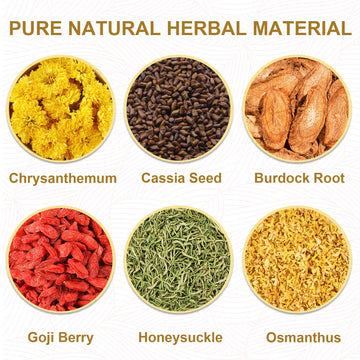 Tearelae - Chrysanthemum Cassia Seed Tea - 5G X 20 Counts - Burdock Root, Goji Berry, Honeysuckle, Osmanthus - Combination Herba