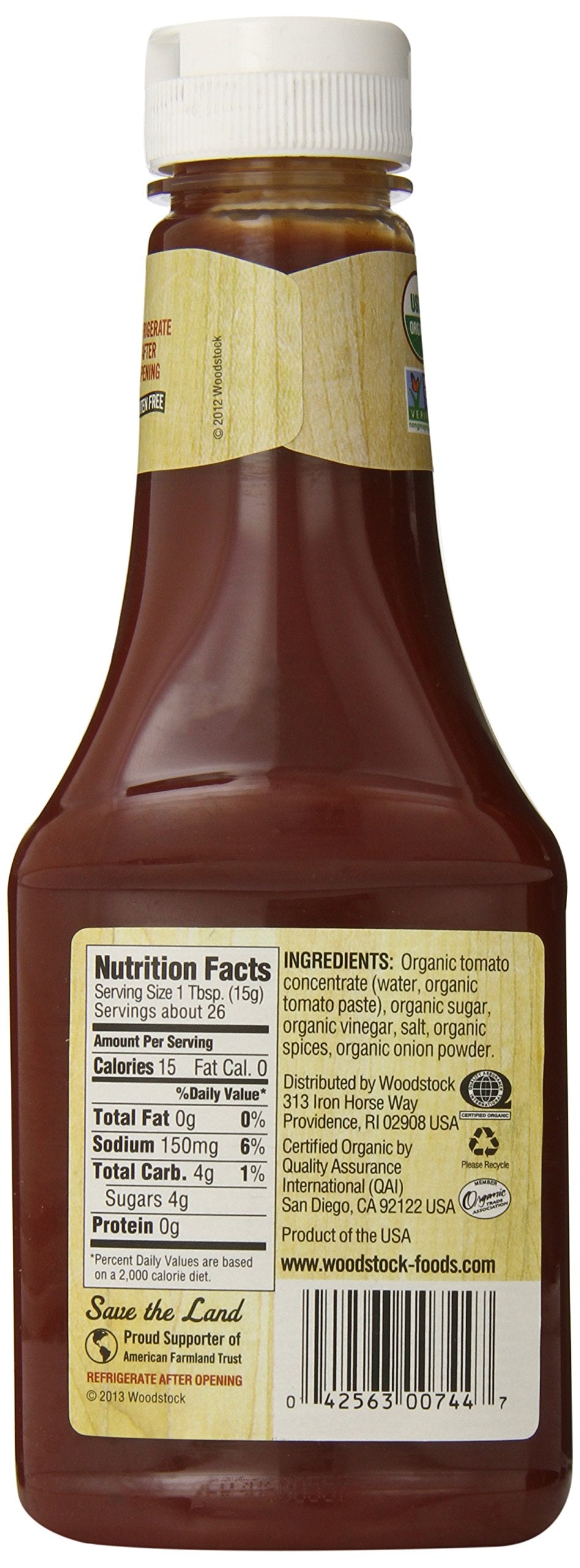 Woodstock Organic Tomato Ketchup, 12 Ounce (Pack of 16)