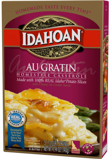 Idahoan Au Gratin and Scalloped Homestyle Casserole Potatoes, Made with Gluten-Free 100-Percent Real Idaho Potatoes, Combo Pack