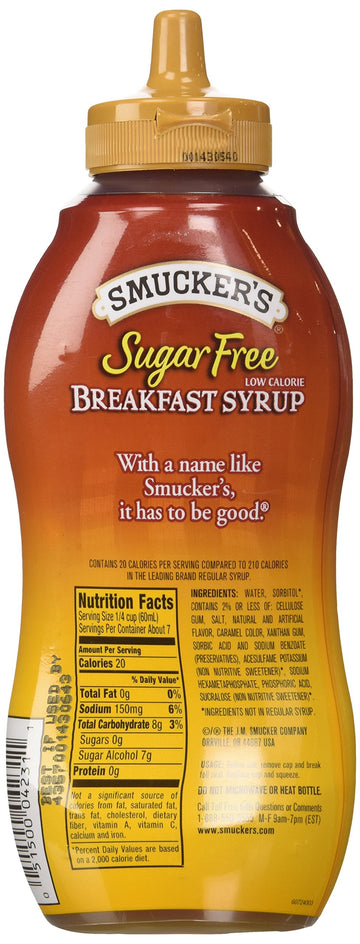 Smuckers Sugar Free Breakfast Syrup, 14.5 Fl Oz (Pack Of 2)