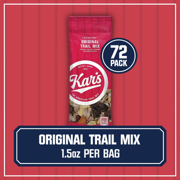Kars Nuts Original Trail Mix, Gluten-Free, 1.5 oz Individual Snack Packs, Bulk Pack of 72, Model 8963-CP72