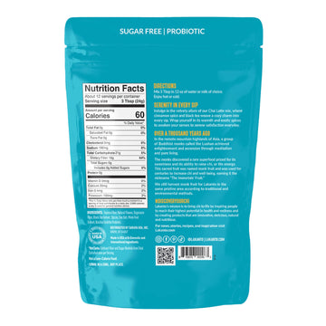 Lakanto Sugar Free Chai Latte Drink Mix - Monk Fruit Sweetened, Cold Or Hot Chai Tea, Vegan, Probiotics, Rich Flavor, Chai Spice