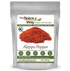 The Spice Way - Premium Aleppo Pepper |8 Oz.| Crushed Aleppo Pepper Flakes (Halaby Pepper/Pul Biber/Marash Pepper/Aleppo Chili F