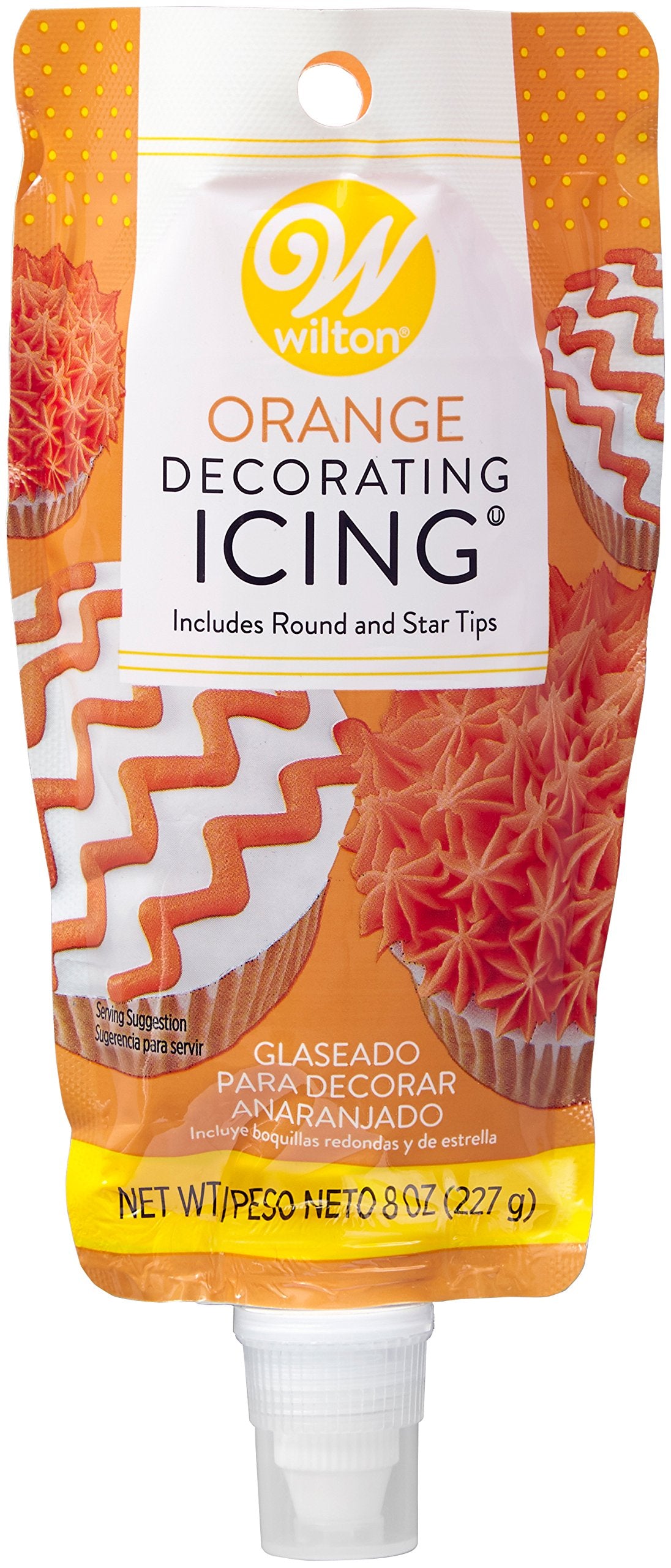 Food Items Icing Pouch W/Tips Orange, Us:One Size
