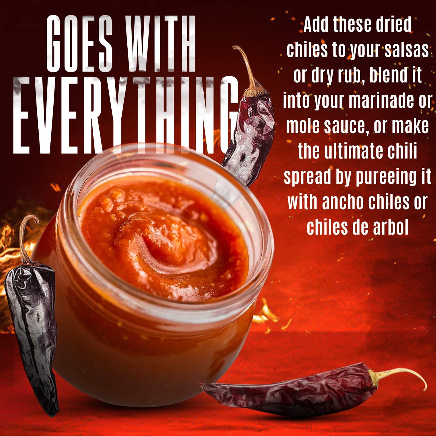 Fusion Select Guajillo Chiles Pepper - Natural And Premium - Mexican Recipes Like Mole, Tamales, Salsa, Sauce - Resealable Package (4 Oz)