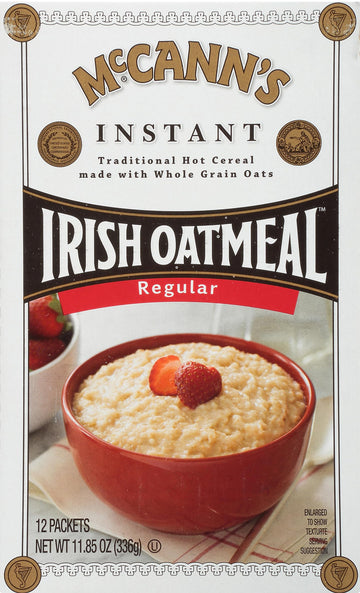 McCann s Irish Oatmeal Instant Oatmeal, Regular, 12 Count (Pack of 12)