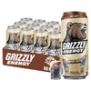 Grizzly Energy Drink Root Malt-Inspired Taurine B Vitamins & 160Mg Caffeine - Energy Focus & Hydration Boost - 10 Calories, Zero Sugar - No Artificial Colors Or Flavors - 16 Fl Oz (12 Pack Cans)