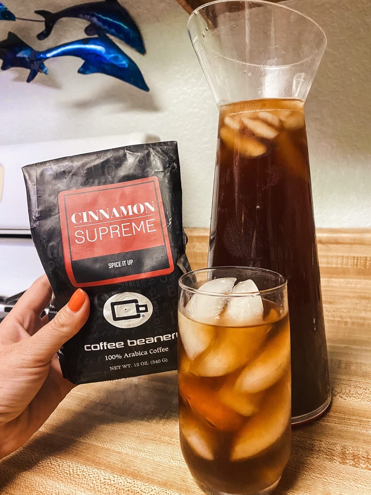 Cinnamon Spice Flavored Coffee, Specialty Arabica Coffee, Medium Roast, 12 Ounce, Fine