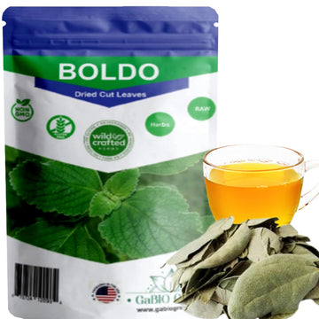 Gabio Green- Boldo Dried Leaves,(4 Oz/114 Gr), Whole Boldo Leaf, 100% Natural Detox, Hojas De Boldo, Peumus Boldus Herbal Tea, B