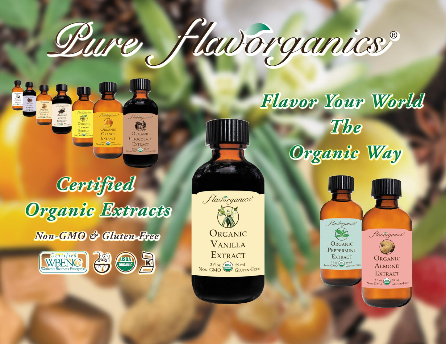 Flavorganics Organic Lemon Extract, 2 Ounce Bottle