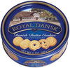 Royal Dansk 81997 Danish Butter cookies Blue Flat Display Reusable classic Tin Filled Made of Real Butter No Preservatives or co