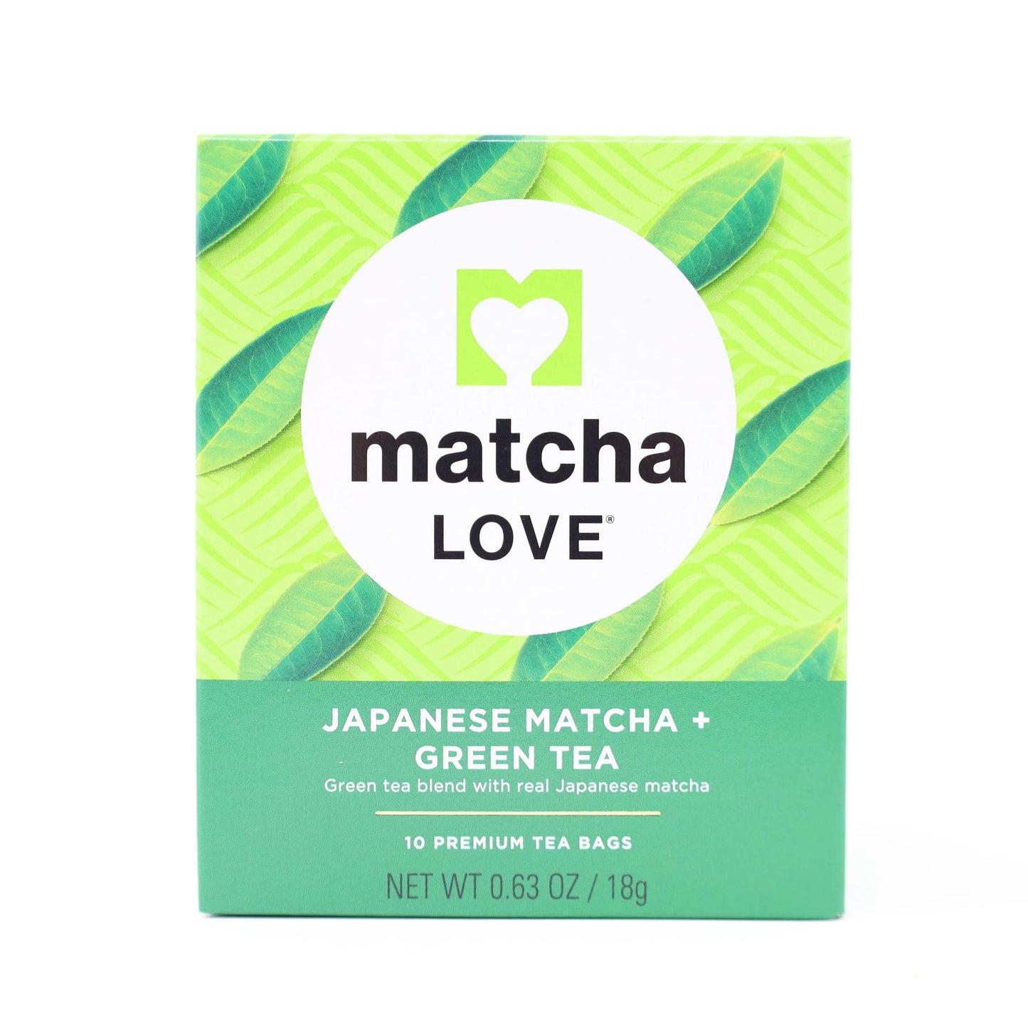 matcha LOVE Matcha Green Tea Bags, 10 Count, Model 00292358
