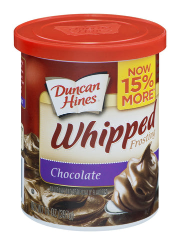 Duncan Hines Whipped Chocolate Frosting, 8 - 14 Oz Cans