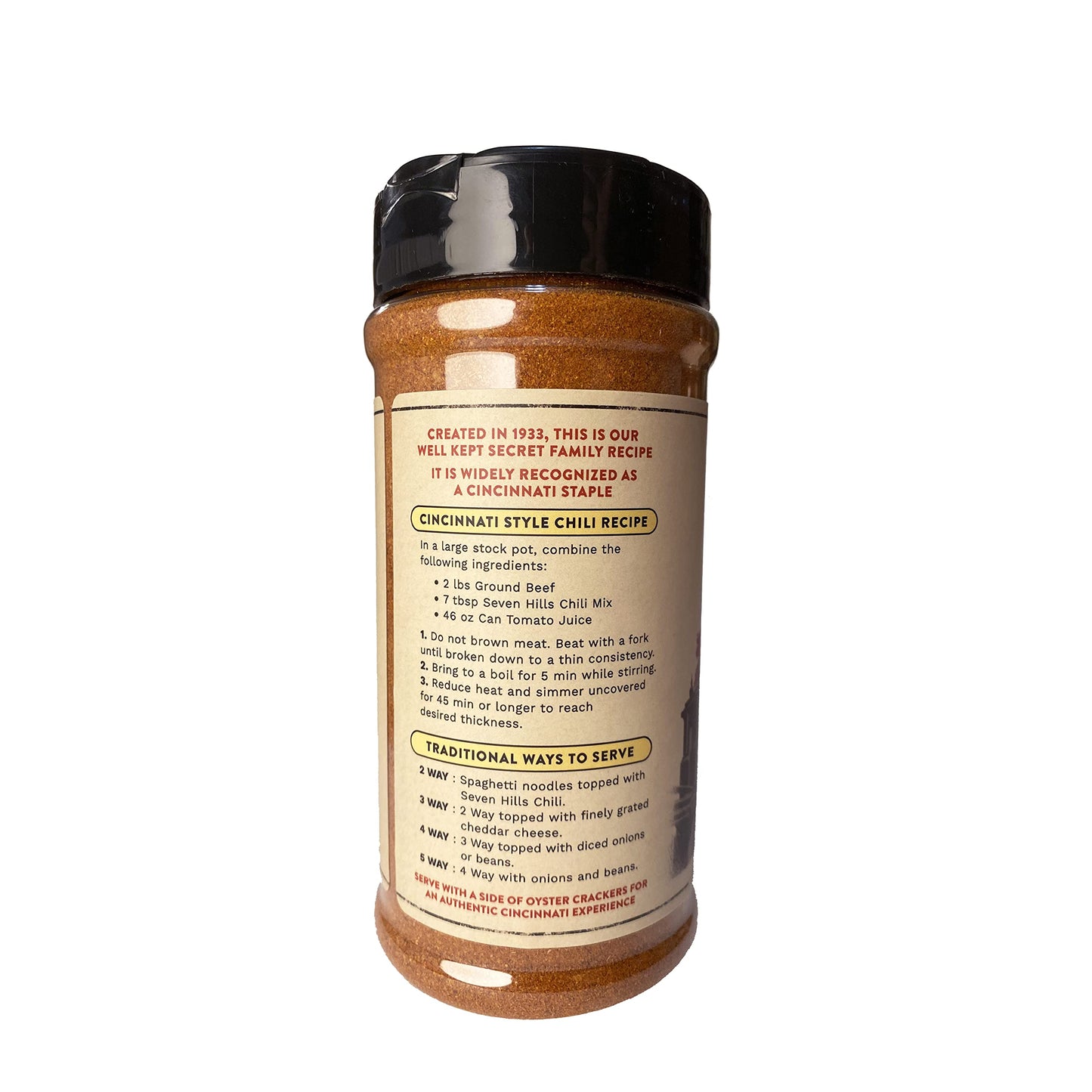 Seven Hills Chili Original - Original Cincinnati Style Chili From The 1930'S