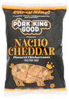 Pork King Good Nacho Cheddar Pork Rinds 7 OZ FAMILY SIZE (Chicharrones - Keto Snacks)