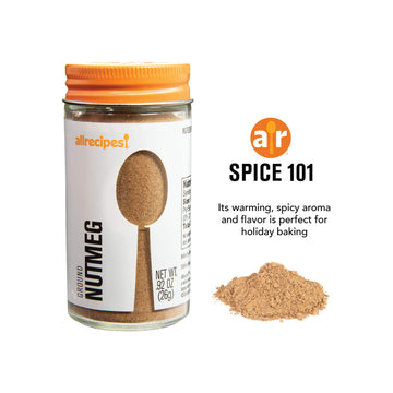 Allrecipes Sweet Spices Set of 3 in Glass Jars with Sifter Caps, 3-ounce, Clear