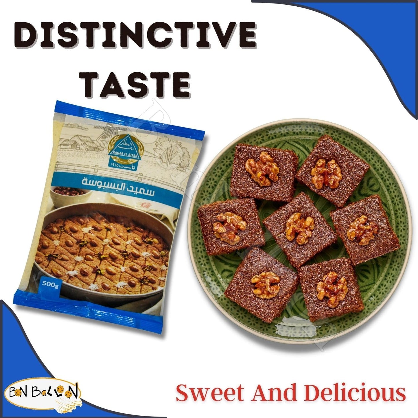 Ragab El Attar Basbousa Semolina Basboussa Egyptian Basbosa Basboosa Powder Basbousah Mix Basbousa Cake Harisah Hareesa Haresee