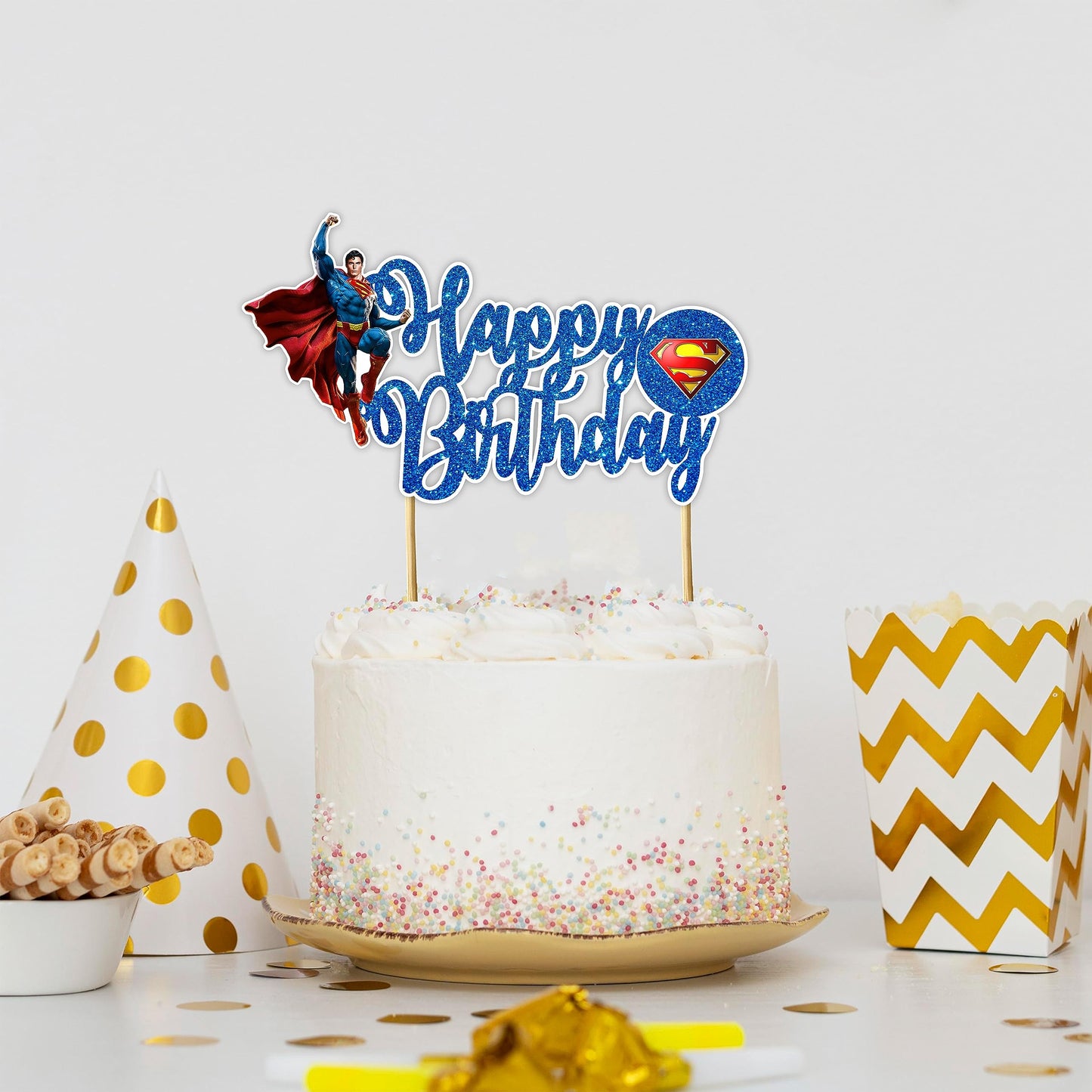 Seyal Suprman Happy Birthday Cake Topper