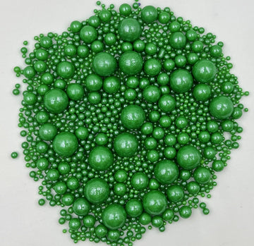 Sentovac Green Pearls Sprinkles Mix | Edible Cake Cupcake Sprinkles 1 Bottle 4.23Oz/ 120G | For Wedding Party Baking Cupcake Cookie Ice Cream Decoration Supplies