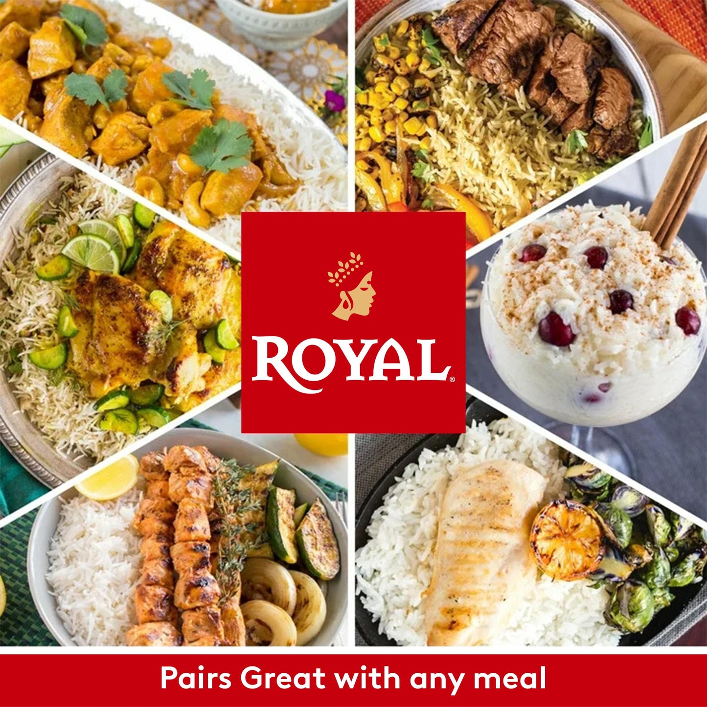 Royal Basmati Rice - Authentic Long Grain White Basmati Rice - 15 lb Bag