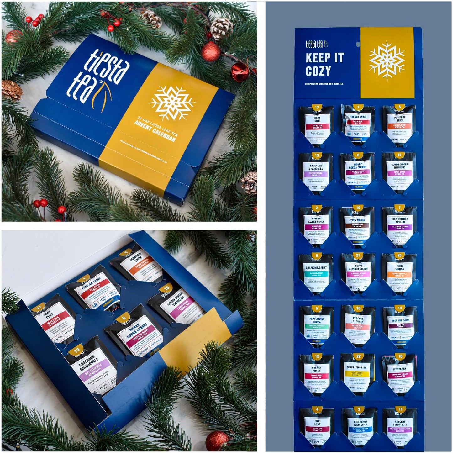 Tiesta Tea - Advent Calendar 2024 | Loose Leaf | 24 Exquisite Loose Leaf Blends | Perfect Variety Pack For Brew Lovers | Limited