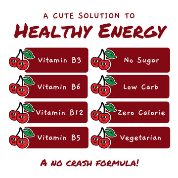 TEACHER POWER Energy Drink - Sugar Free Black Cherry, 70 Servings, 7.5 Ounce
