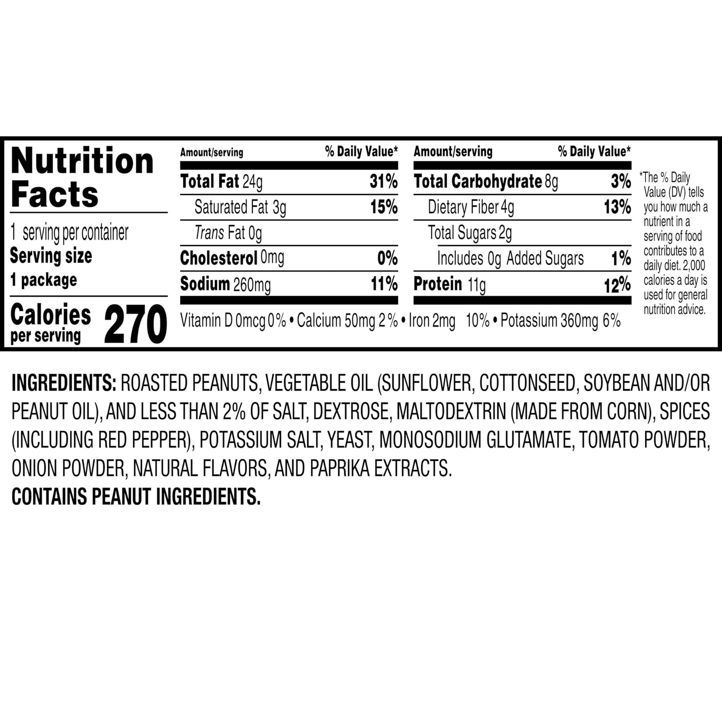 Nut Harvest, Flamin Hot Peanuts, 1.625 oz Bags (36 Pack)