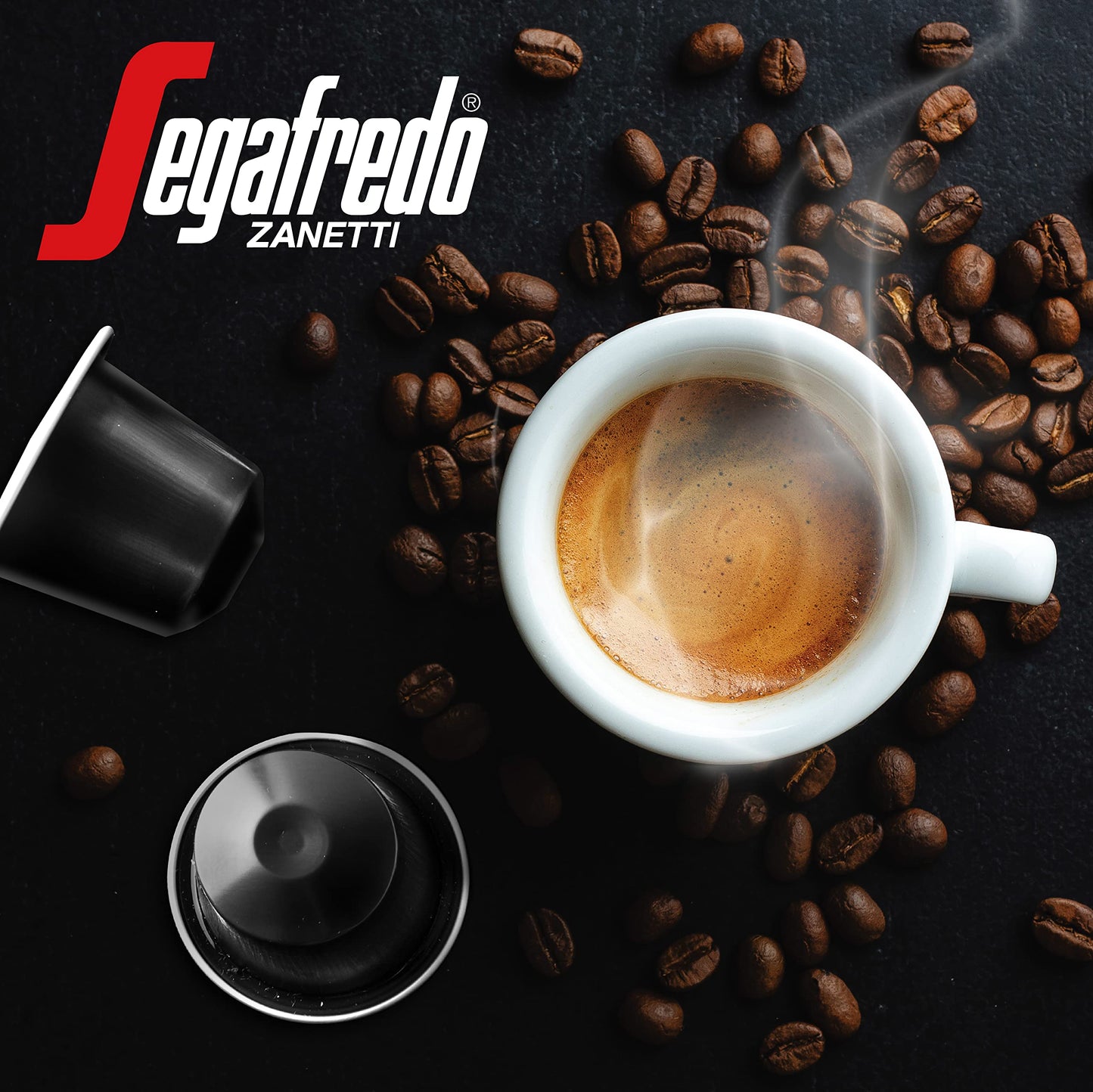 Segafredo Zanetti Espresso compact pieces - Dark Roast Aluminum Pods for Nespresso - Intensity 11 - 10 Count