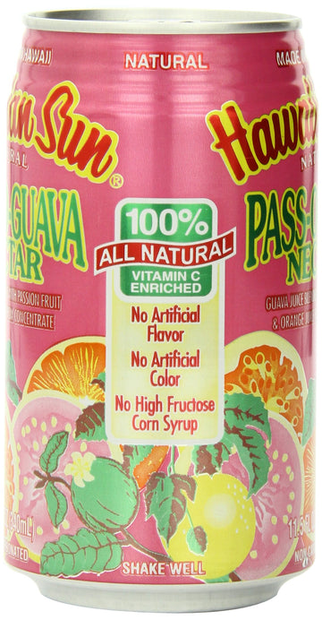 Hawaiian Sun Nectar, Pass-O-Guava, 11.5-Ounce (Pack of 24)