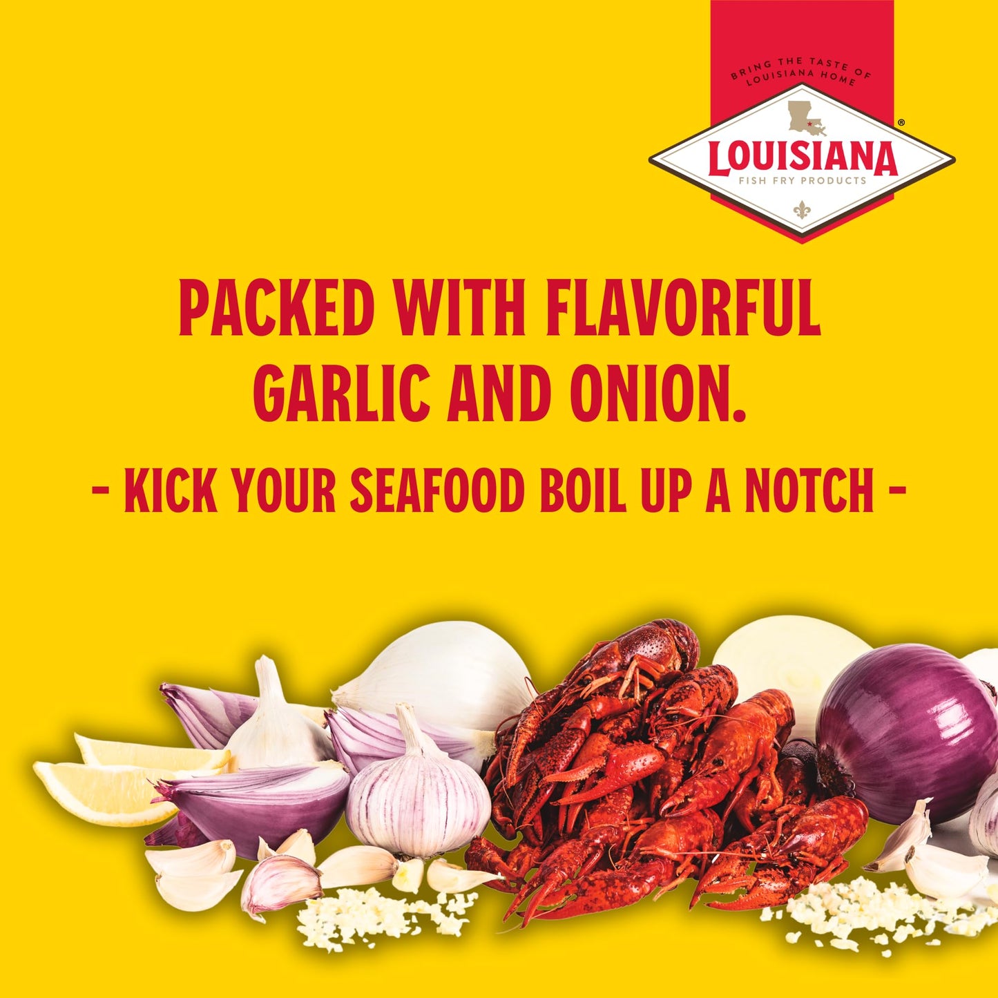 Louisiana Fish Fry Products Smashed Garlic Boil Booster - Garlic And Onion Flavors - Crab, Shrimp, Crawfish Seasonings, Mix And